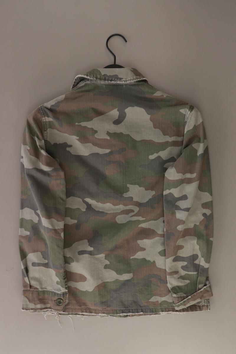 Topshop Camo-Jacke Gr. 34 camouflage olivgrün aus Baumwolle