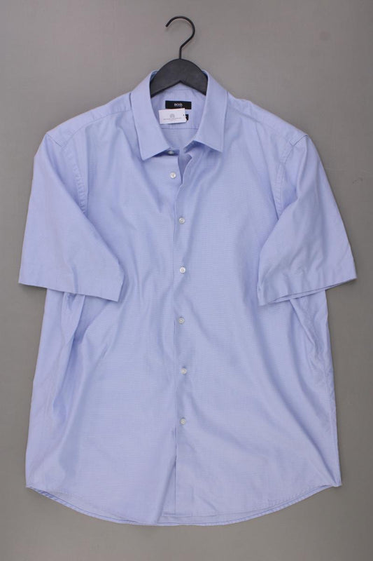 BOSS by Hugo Boss Kurzarmhemd für Herren Gr. Hemdgröße 44 blau aus Baumwolle