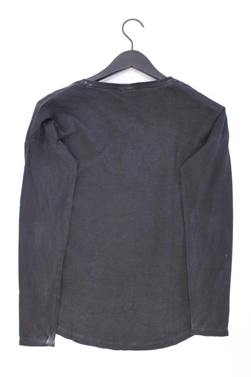 Eight2Nine Longsleeve-Shirt Gr. S Langarm mit Pailletten grau aus Baumwolle