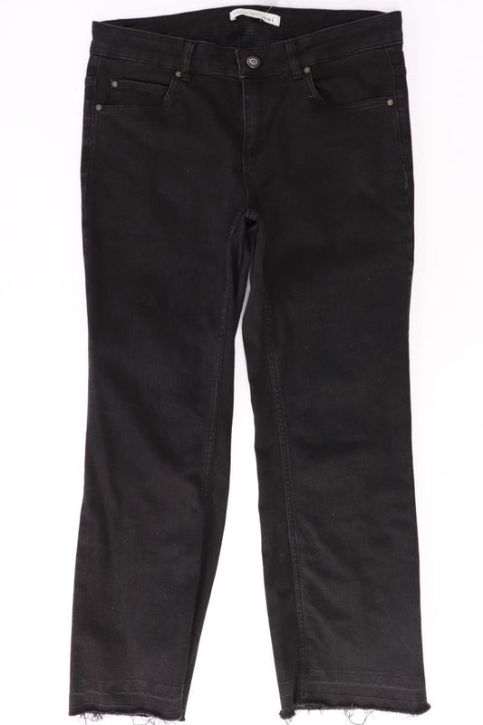Oui Straight Jeans Gr. 40 schwarz aus Baumwolle