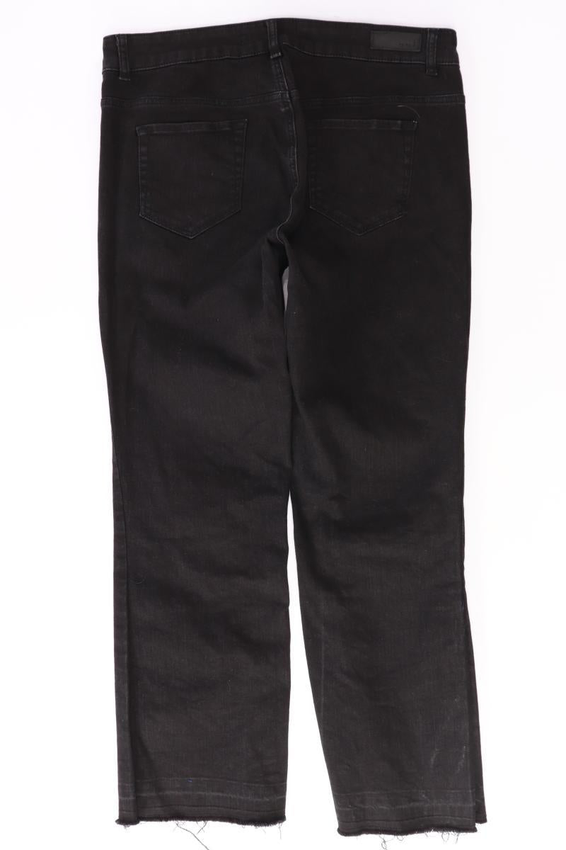 Oui Straight Jeans Gr. 40 schwarz aus Baumwolle