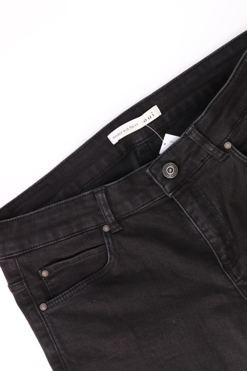 Oui Straight Jeans Gr. 40 schwarz aus Baumwolle