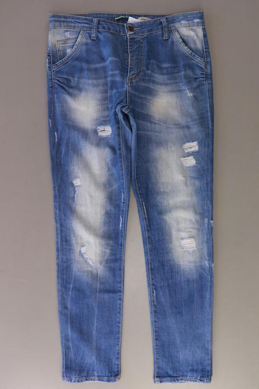 Please Straight Jeans Gr. L blau aus Baumwolle