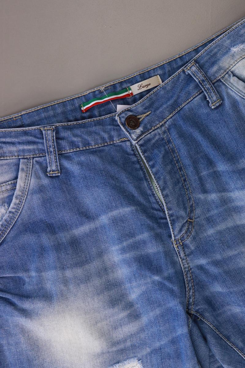 Please Straight Jeans Gr. L blau aus Baumwolle