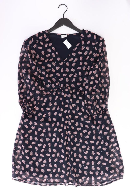 Jacqueline de Yong Chiffonkleid Gr. 36 mit Blumenmuster 3/4 Ärmel blau