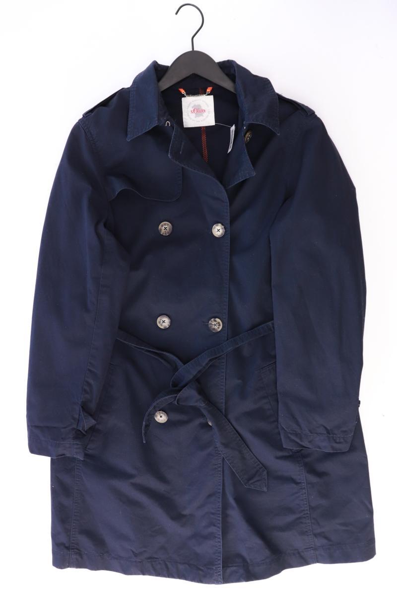 s.Oliver Trenchcoat Gr. 44 blau aus Baumwolle
