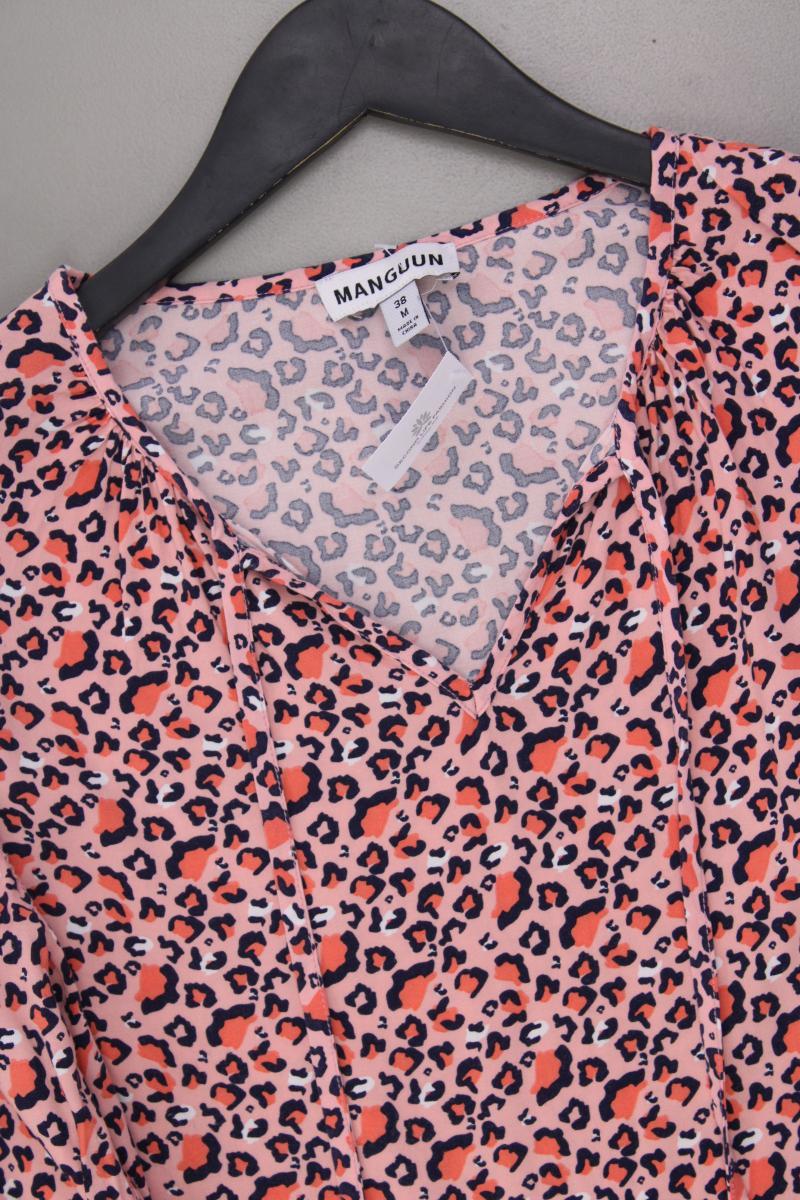 Manguun Langarmkleid Gr. 38 mit Tierdruck rosa aus Viskose