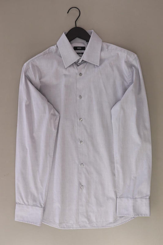BOSS by Hugo Boss Langarmhemd für Herren Gr. Hemdgröße 41 grau aus Baumwolle