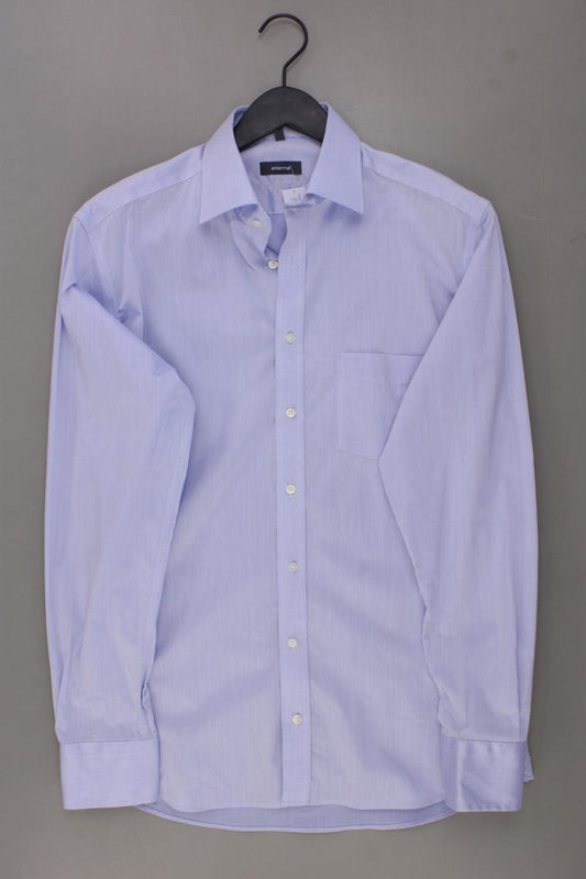 Eterna Langarmhemd für Herren Gr. Hemdgröße 40 blau aus Baumwolle