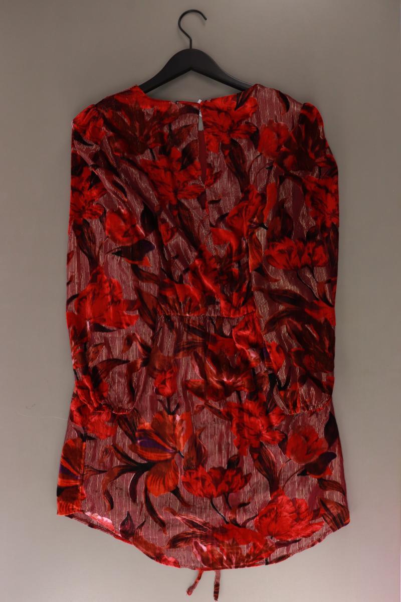 New Look Langarmkleid Gr. 44 mit Blumenmuster neu mit Etikett rot aus Polyester