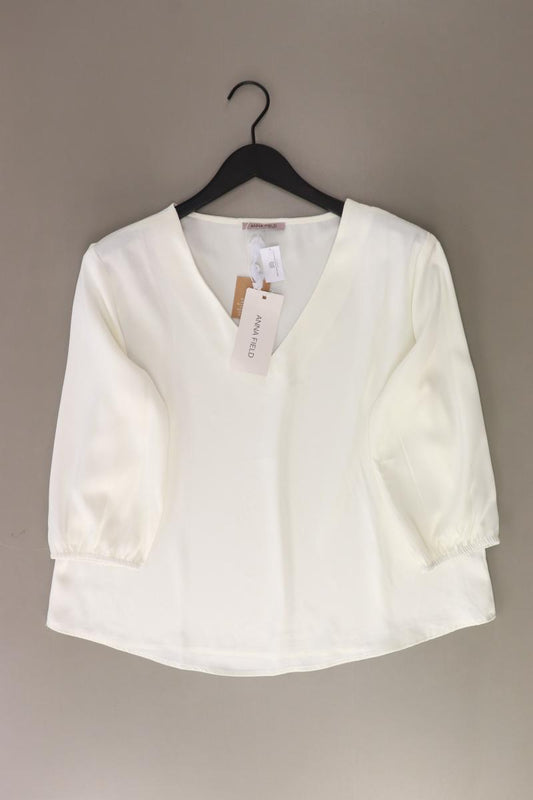Anna Field Oversize-Bluse Gr. 40 neu mit Etikett 3/4 Ärmel weiß aus Polyester
