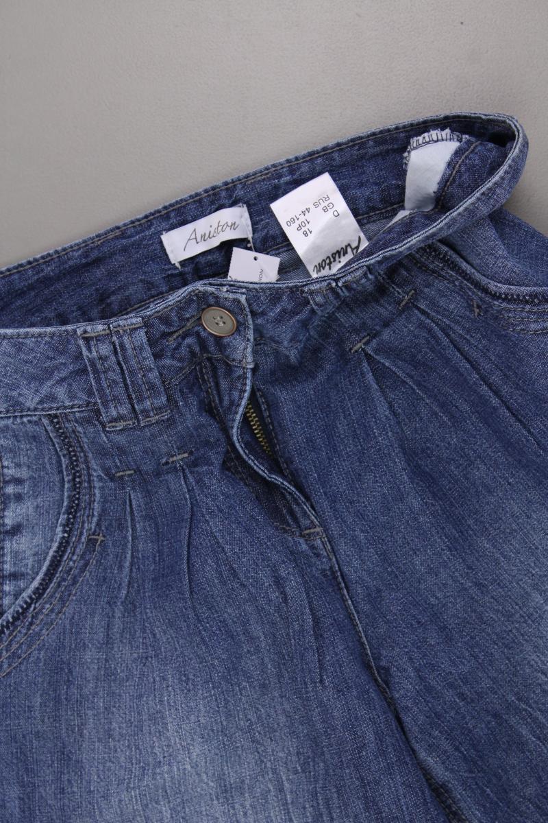 Aniston Straight Jeans Gr. Kurzgröße 18 blau aus Baumwolle