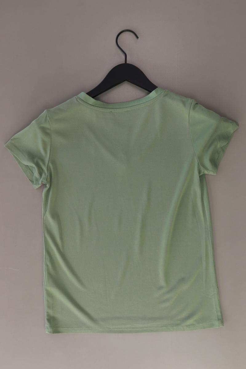 SOAKED IN LUXURY Shirt mit V-Ausschnitt Gr. S Kurzarm grün aus Viskose