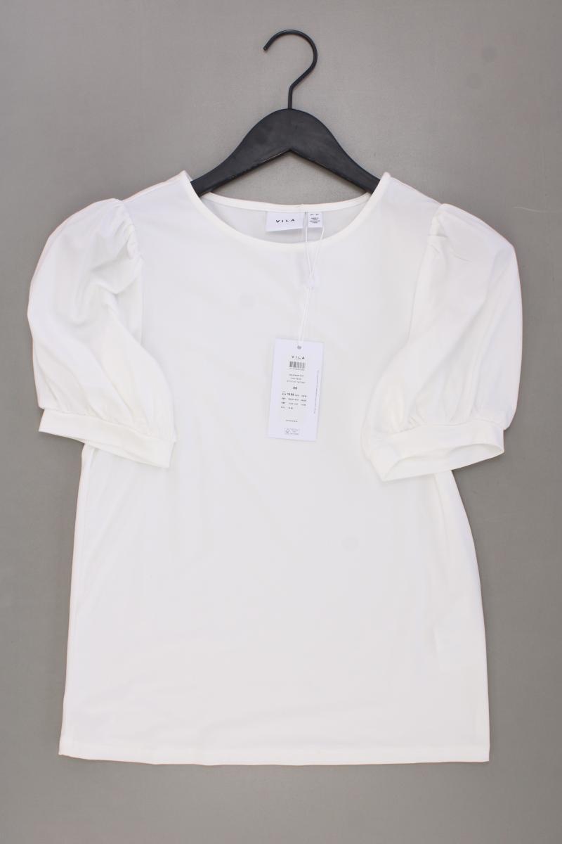 Vila T-Shirt Gr. XS neu mit Etikett Neupreis: 16,99€! Kurzarm weiß aus Polyester