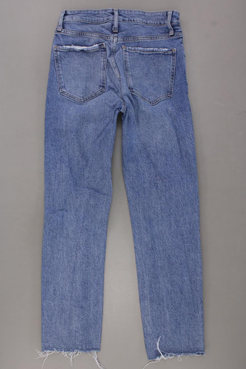 Zara Straight Jeans Gr. 34 blau aus Baumwolle