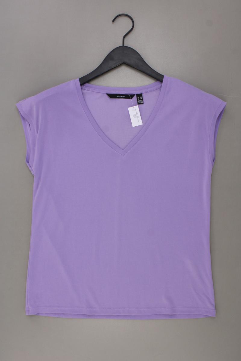Vero Moda Shirt mit V-Ausschnitt Gr. XS neuwertig Kurzarm lila aus Modal