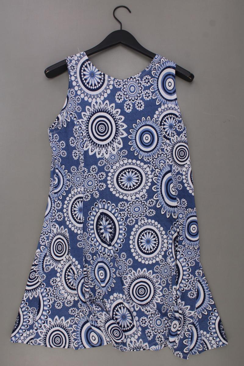My Own Kleid Gr. 46 mit Blumenmuster Träger blau aus Polyester