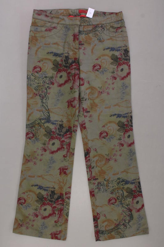 Hugo Boss Hose Gr. 38 mit Blumenmuster olivgrün aus Baumwolle