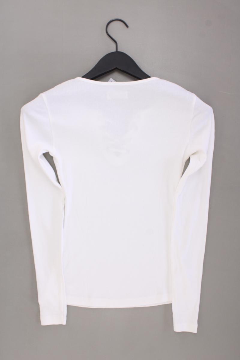 Even & Odd Shirt mit V-Ausschnitt Gr. XS Langarm weiß