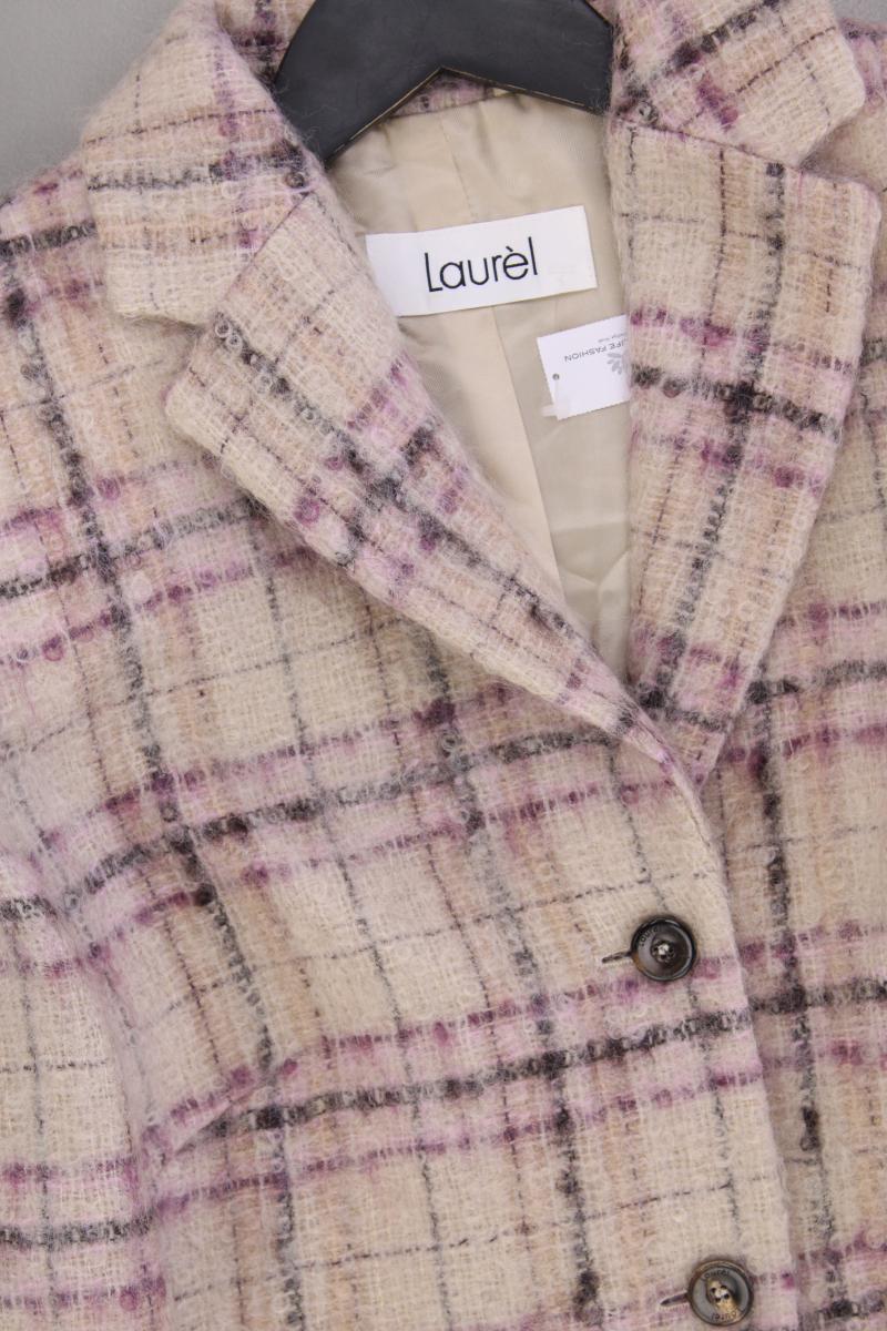 Laurèl Classic Blazer Gr. 42 kariert creme aus Mohair