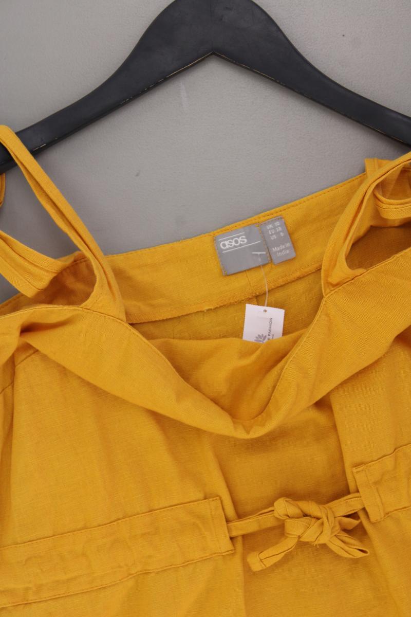 Asos Trägerkleid Gr. 38 gelb aus Baumwolle