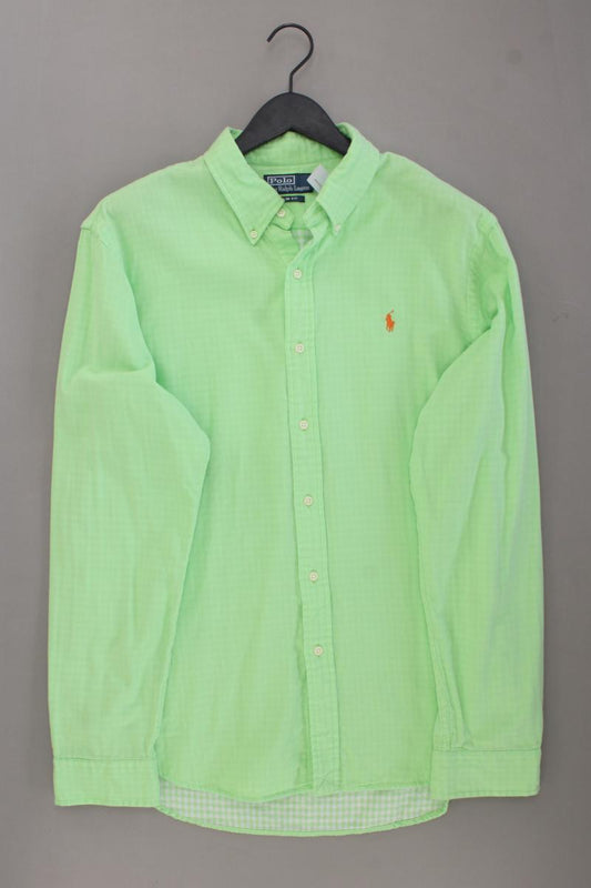 Polo by Ralph Lauren Langarmhemd für Herren Gr. XL grün aus Baumwolle