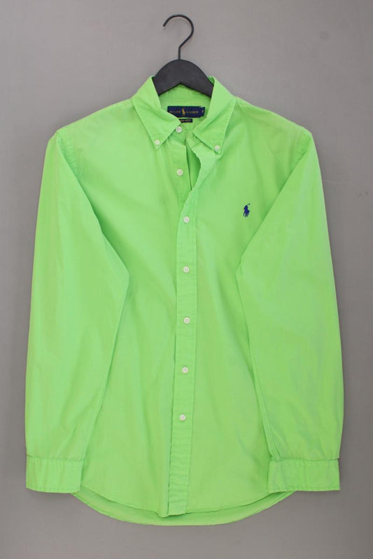 Ralph Lauren Langarmhemd Bermuda Poplin für Herren Gr. M grün aus Baumwolle