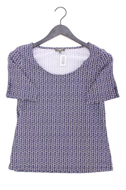 SURKANA Printshirt Gr. L geometrisches Muster Kurzarm blau aus Polyester