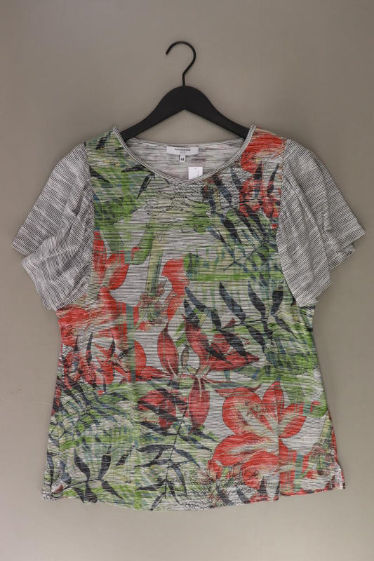 Navigazione Printshirt Gr. 44 mit Blumenmuster Kurzarm mehrfarbig aus Viskose