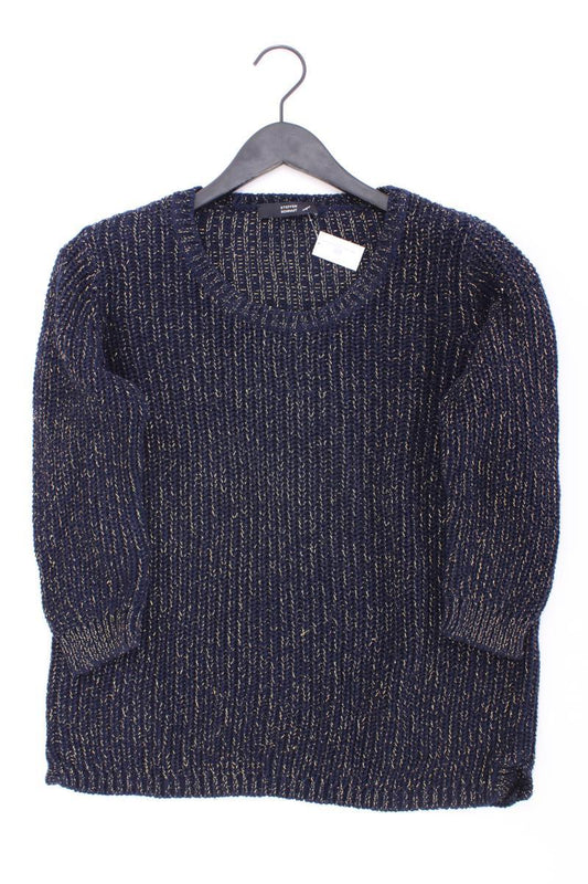 Steffen Schraut Grobstrickpullover Gr. 42 blau aus Baumwolle