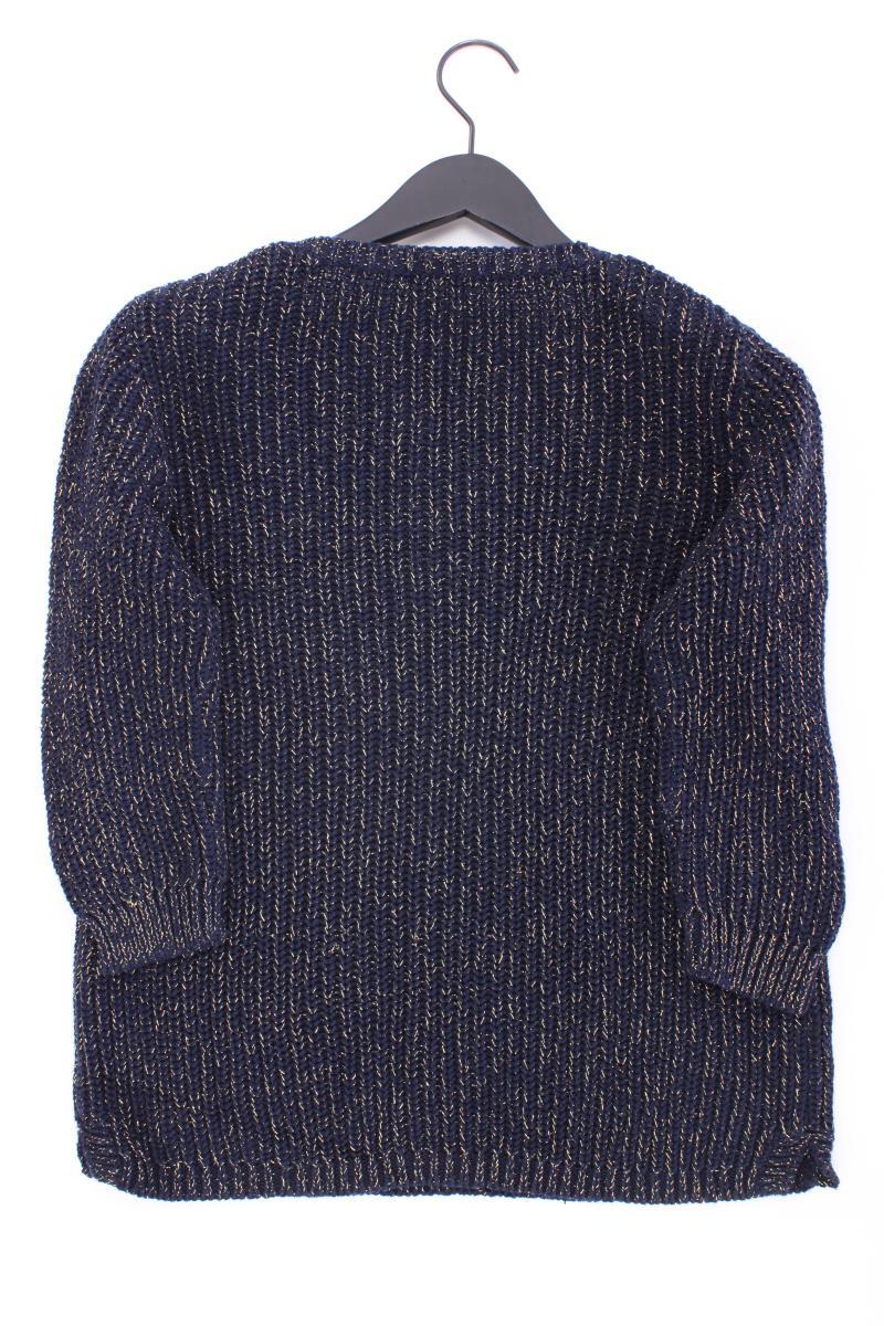 Steffen Schraut Grobstrickpullover Gr. 42 blau aus Baumwolle