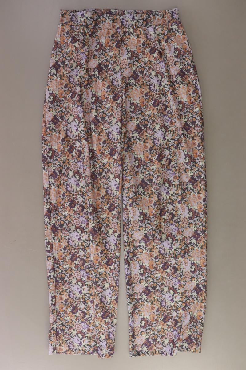 Pieces Stoffhose Gr. M mit Blumenmuster mehrfarbig aus Polyester