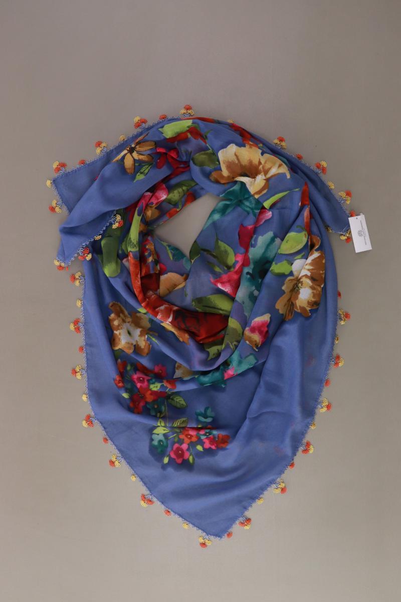 Tuch mit Blumenmuster blau