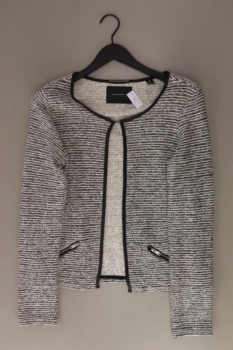 Maison Scotch Strickjacke Gr. 36 Langarm grau aus Baumwolle