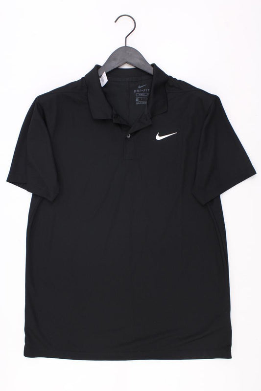 Nike Sportshirt für Herren Gr. L Kurzarm schwarz aus Polyester