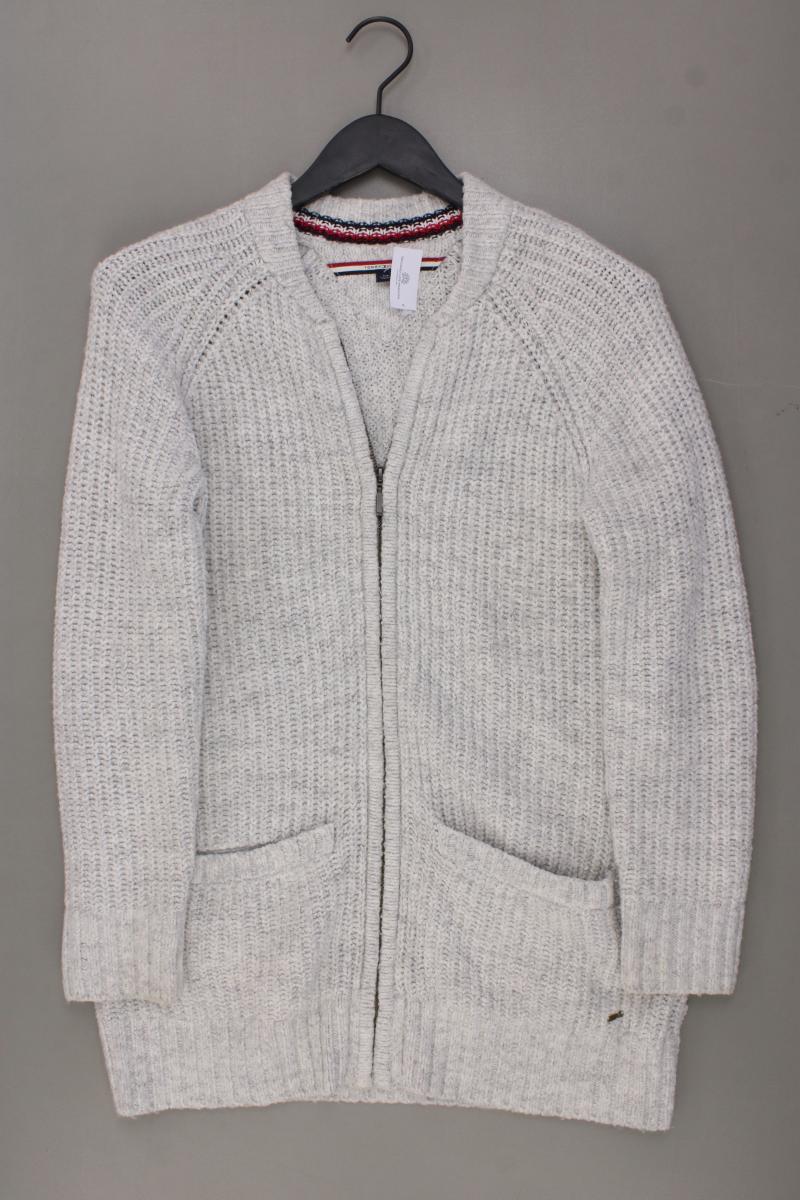 Tommy Hilfiger Strickjacke Gr. S Langarm grau aus Baumwolle