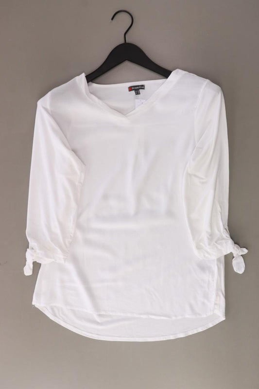Street One Regular Bluse Gr. 38 3/4 Ärmel weiß aus Viskose