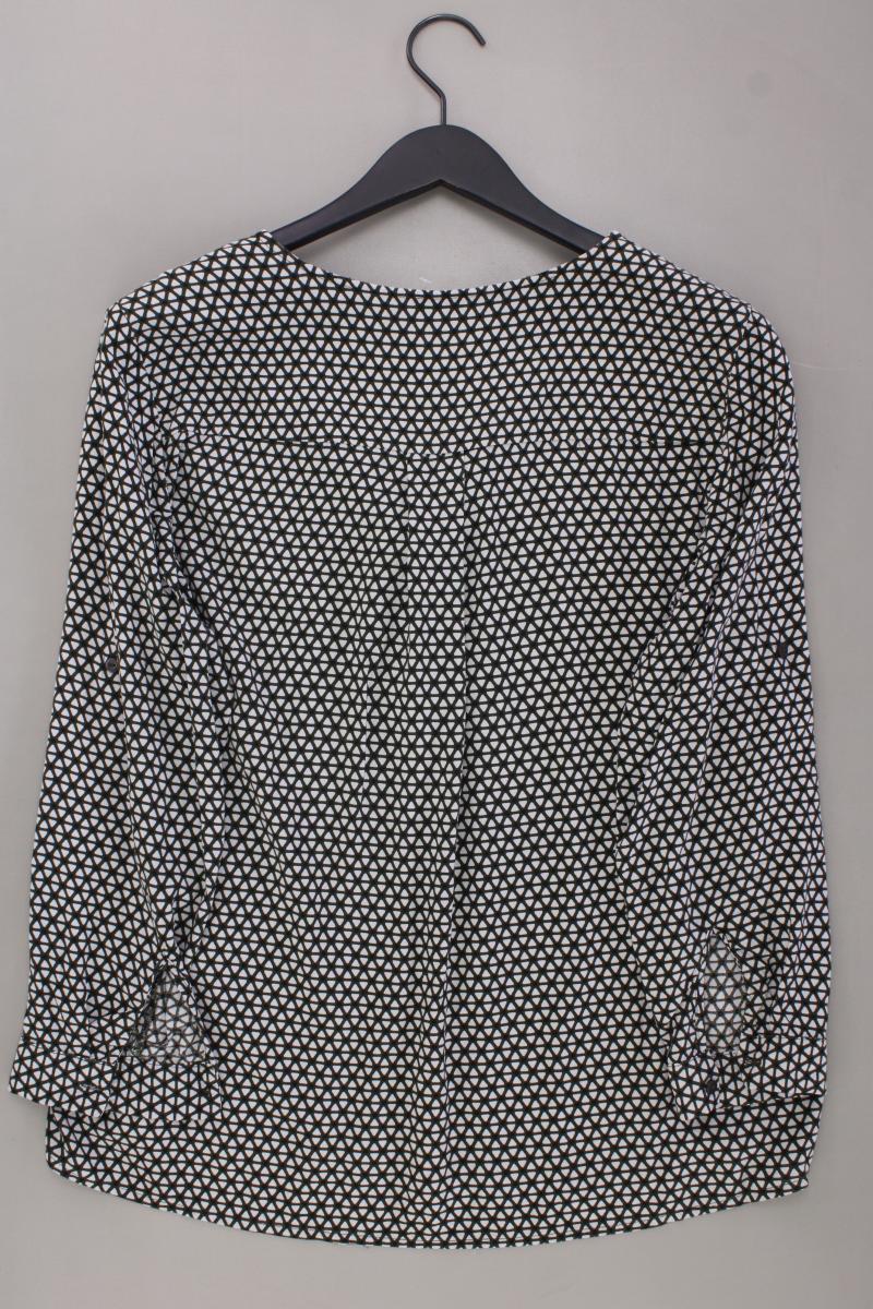 Tom Tailor Classic Bluse Gr. 42 geometrisches Muster 3/4 Ärmel olivgrün