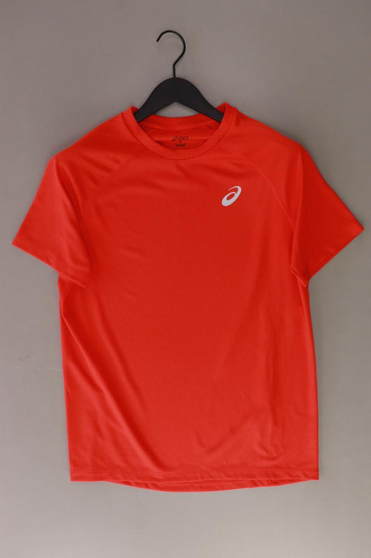Asics Sportshirt für Herren Gr. S Kurzarm rot aus Polyester