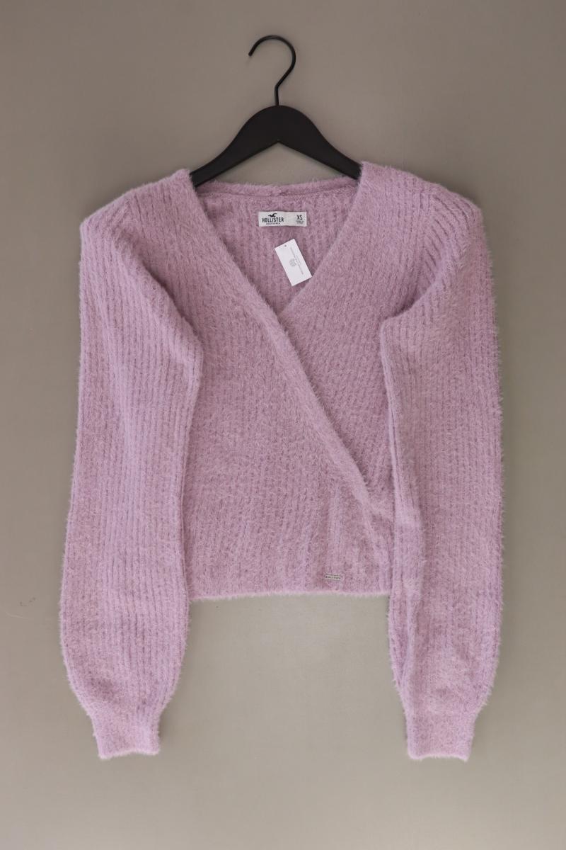 Hollister Feinstrickpullover Gr. XS lila aus Nylon