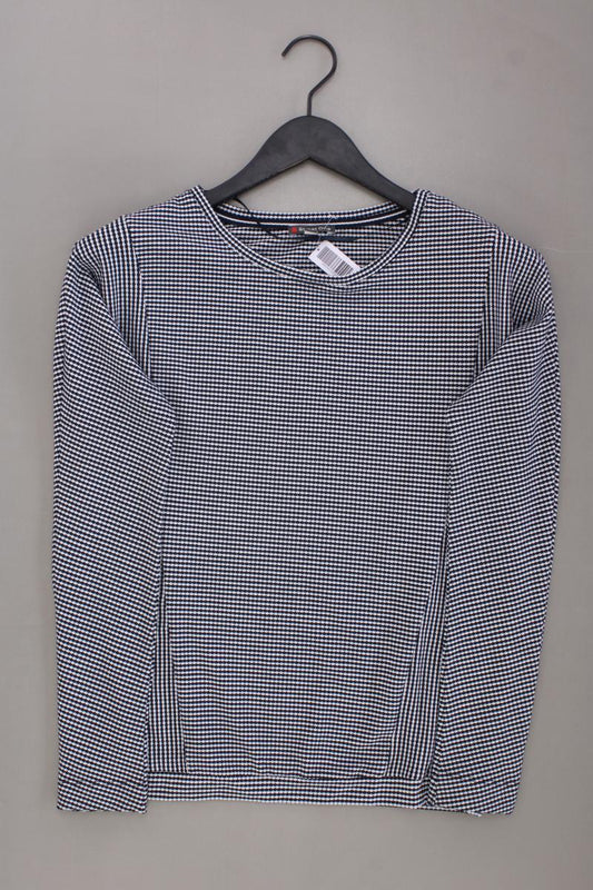 Street One Longsleeve-Shirt Gr. 34 geometrisches Muster Langarm blau aus Viskose