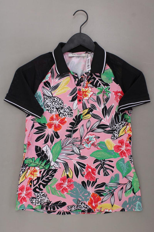 Betty Barclay Poloshirt Gr. 36 mit Blumenmuster Kurzarm rosa aus Baumwolle