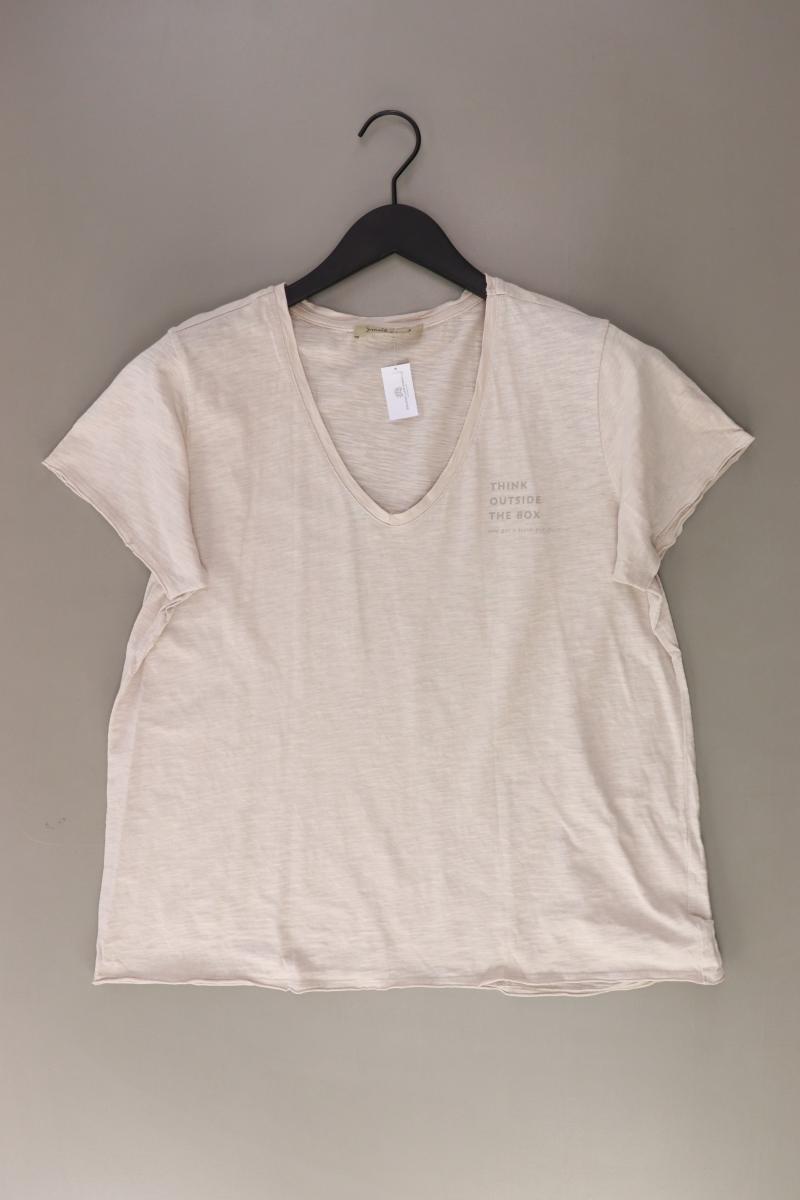 Smith & Soul Shirt mit V-Ausschnitt Gr. S Kurzarm creme aus Baumwolle