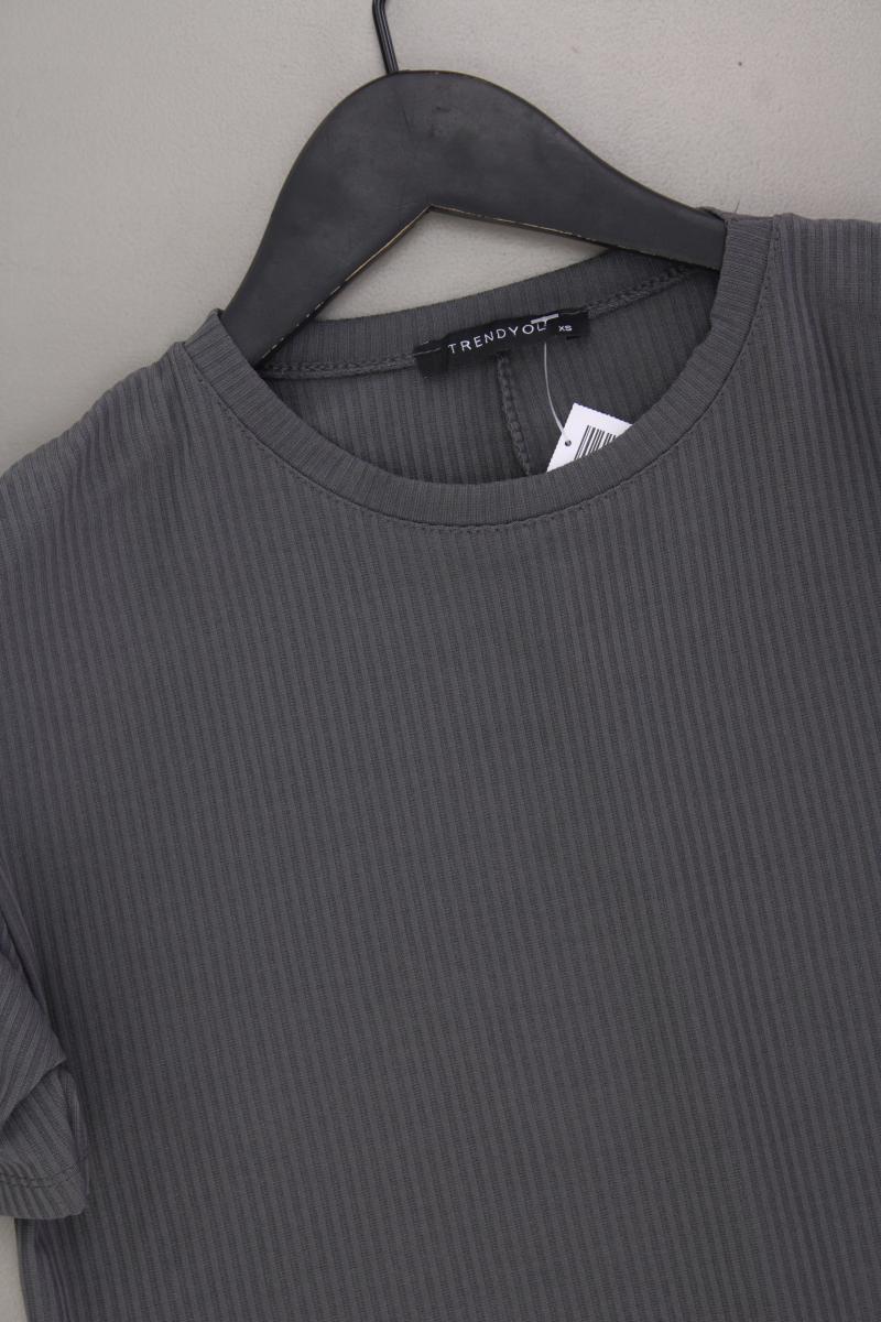 Trendyol Kurzarmkleid Gr. XS grau aus Polyester