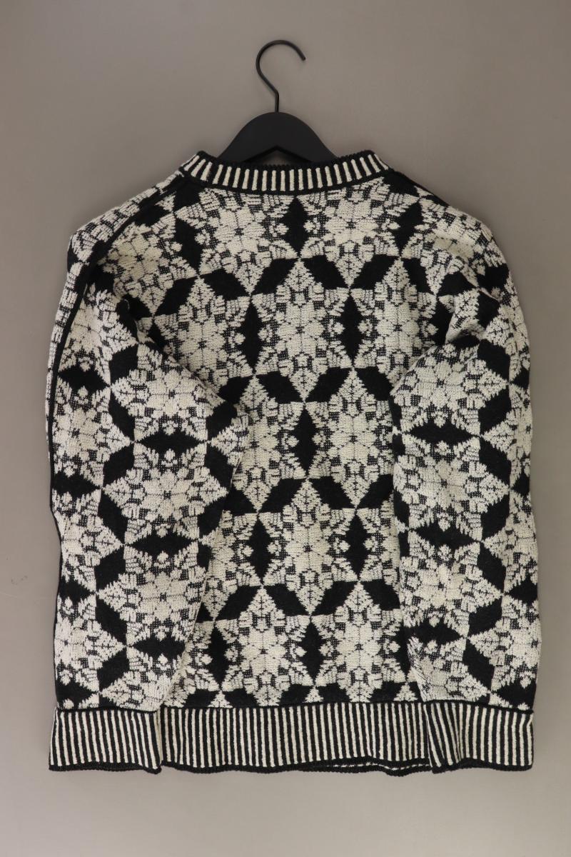 Carlo Colucci Feinstrickpullover für Herren Gr. 52 Vintage schwarz aus Baumwolle