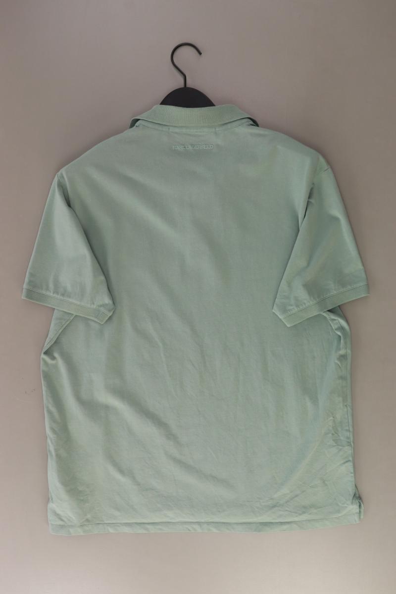 Karl Lagerfeld Poloshirt für Herren Gr. XL Kurzarm grün aus Baumwolle
