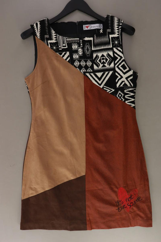Desigual Etuikleid Gr. 42 Ärmellos braun
