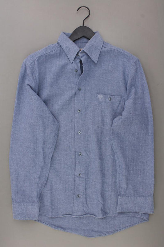 Casa Moda Langarmhemd für Herren Gr. Hemdgröße 39/40 blau aus Baumwolle