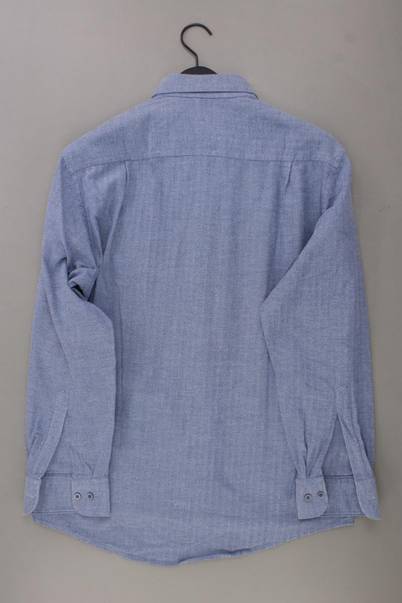 Casa Moda Langarmhemd für Herren Gr. Hemdgröße 39/40 blau aus Baumwolle