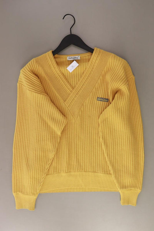 Carlo Colucci Wollpullover für Herren Gr. 50 Vintage gelb aus Schurwolle